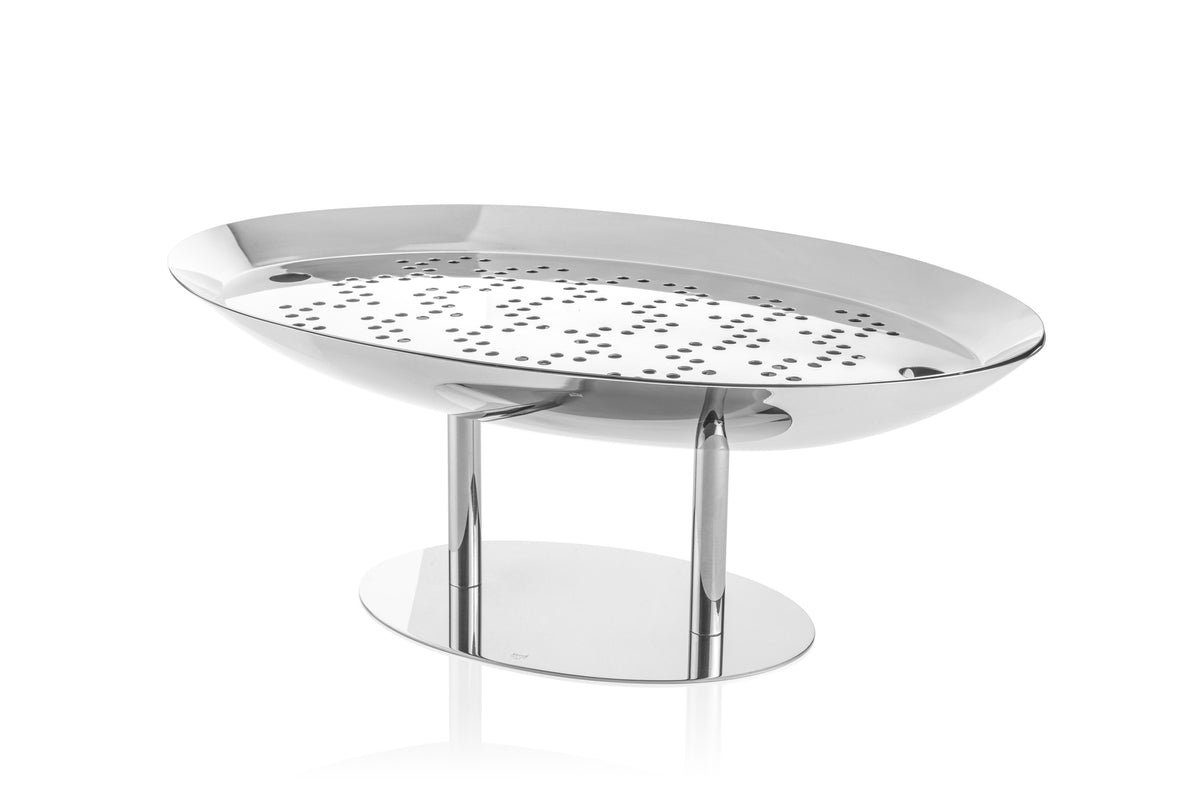 Prato oval elevado para peixe cru