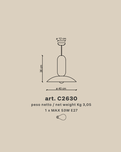 Lampada sospensione PAU