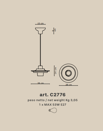 Lampada sospensione VOILÀ