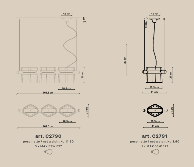 Lampada sospensione YAKITORI