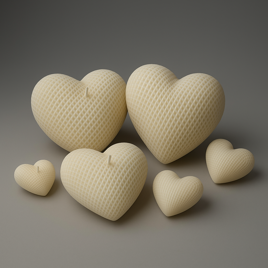 Candela Artigianale CUORE set 6 pz