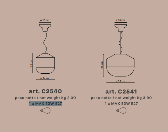 Lampada sospensione BELLOTA
